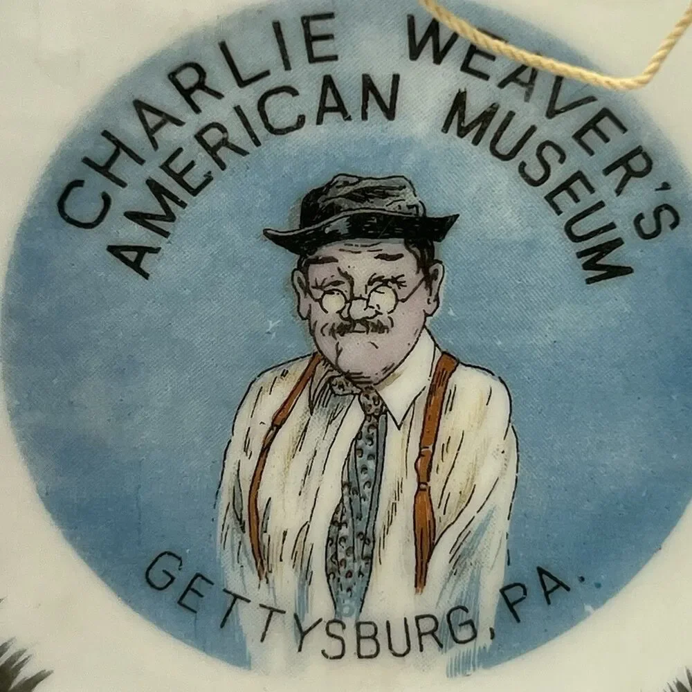 Gettysburg-PA Charlie Weaver American Museum Miniature Souvenir Plate 4” String